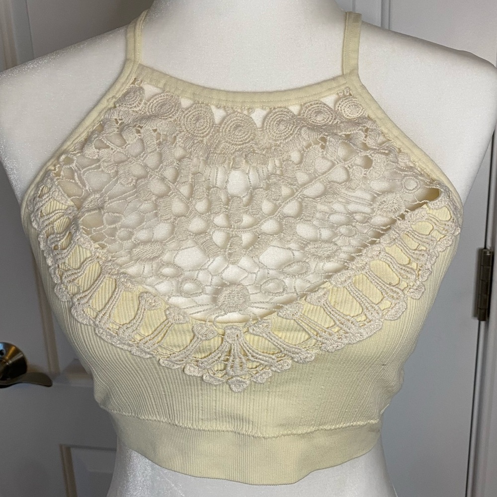 Ivory bralette/ crop top